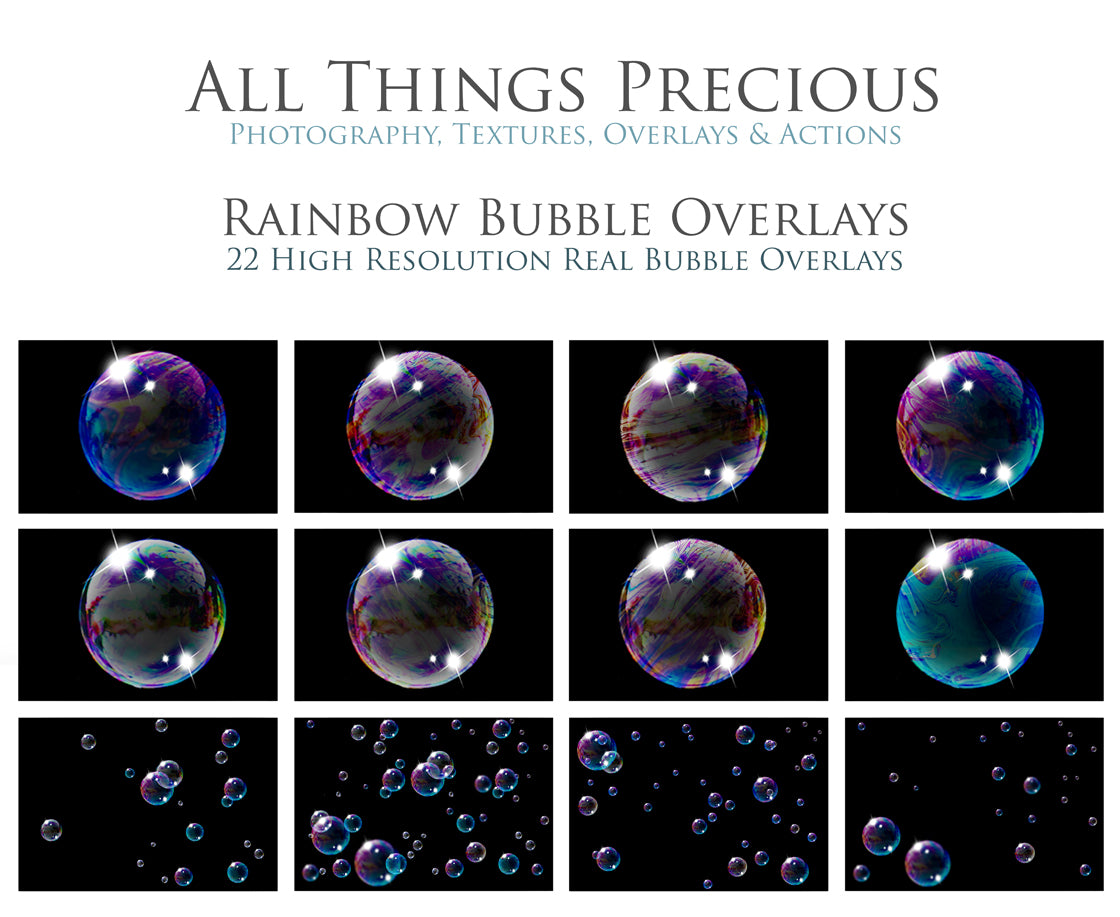 Png rainbow soap bubble overlays. High resolution digital download. Graphic effects for photography edits. Find more great products in my store. ATP Textires